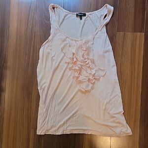 Express Pink Ruffled Tank Top